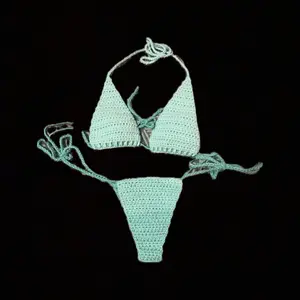 Simple Crochet Bikini With Cheeky Thong