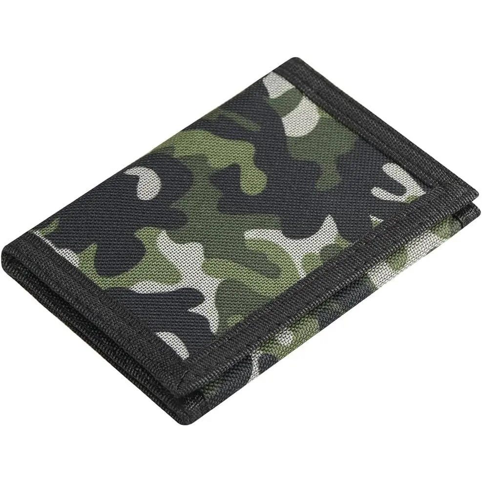 F-CPB17  Camo Kids Wallet for Boys Girls Teen, Cheap Little Boys Wallet for Kids Ages 4-5-6-7-8-9-10-12, Camouflage Youth Wallets w/Zipper Coin Pocket, Tri Fold Child Childrens Wallet Novelty Birthday Gift