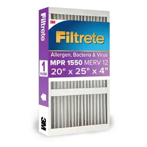 Filtrete 20" x 25" x 4" Allergen Bacteria and Virus Air Filter 1550 MPR