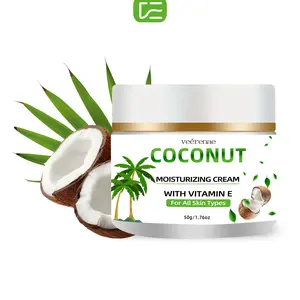 veérenae Coconut Moisturizing Cream – Deep Hydration, Firming & Lifting – For Face, Neck & Body – Unisex – Lightweight & Non-Greasy – All Skin Types – Ideal Gift for Family, Christmas & Valentine’s Day