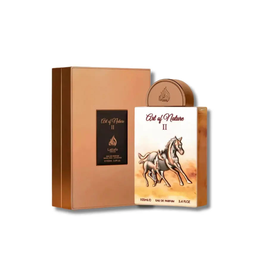 Lattafa Art of Nature II Eau de Parfum for Adults, Aromatic Woody Liquid with Notes of Citrus, Fresh Spice & Floral Woody Amber, 3.4 fl oz, Fresh Spicy, Musk Unisex Fragrance, Single Bottle, Powder, Regular Edition