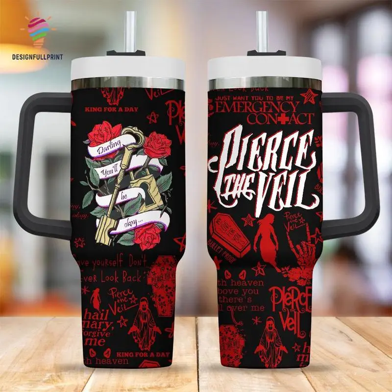 Pierce The Veil Red Version Gift for Her, Him on Birthday Xmas 30oz or 40oz Tumbler  SG