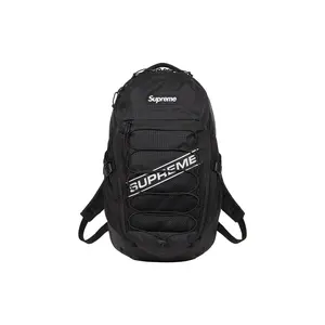 Supreme FW23 Reflective Logo Waterproof Nylon Backpack for Men and Women