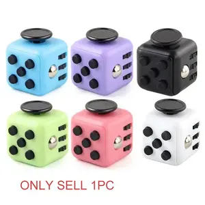 Colorful 6-Sided Press Finger Magic Cube Dice, Novelty Magic Dice Toy, Stress-Relief Sensory Toy, Fingertip Vent Toy, Gift For Children And Adults, Fidget Cube