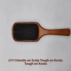 Basswood Massage Comb, Women's Detangling Wooden Bristle Brush, Improves Scalp Health, Wedding/mother's Day Gift, Hair Care Tool