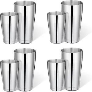8 count  Shaker Boston Shaker Set Professional Bartender Kit Bar Stainless Steel Drink Shaker Bartending Martini Tin with 18oz & 28oz Mixed  Tool for Beginner()