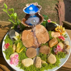 Waterfall cascade seashell sculpture handmade cascade diorama natural environment CENTERPIECES handmade Gifts