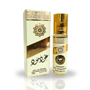 Oud Mood Roll-On Perfume Oil - CPO 10ML (0.34OZ) By Ard Al Zaafaran | Long Lasting, Miniature Perfume Oil For Men & Women. Fragrance Unisex luxurious fragrance