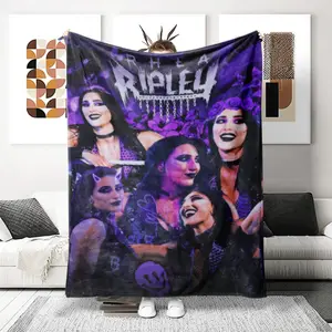 Soft And Comfortable High-Definition Printed Blanket Featuring a Purple Style Collage of Leia Ripley for Napping Suitable for Travel Sofa Beds Office Home Decor for Boys Girls And Adults a Perfect Birthday Or Holiday Gift  Warm Haven Textiles