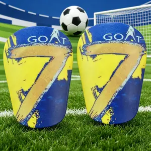 Blue Legend 7 Design Soccer Shin Guards, Compact Sporty Gear for All Ages, Durable Portable Mini Football Leg Guards
