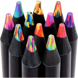 12 Rainbow Color Pencils, Trendy Gift for Girls, Art & Craft Supplies, Coloring Book Colored Pencils, Kids Creative Tools