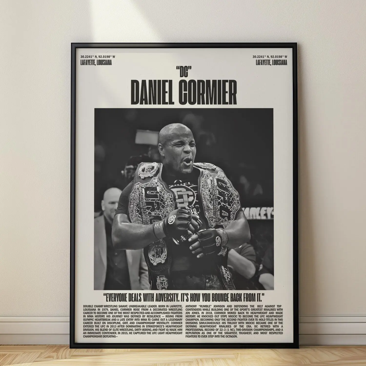 Daniel Cormier "DC" UFC Minimalist Poster, Art Print