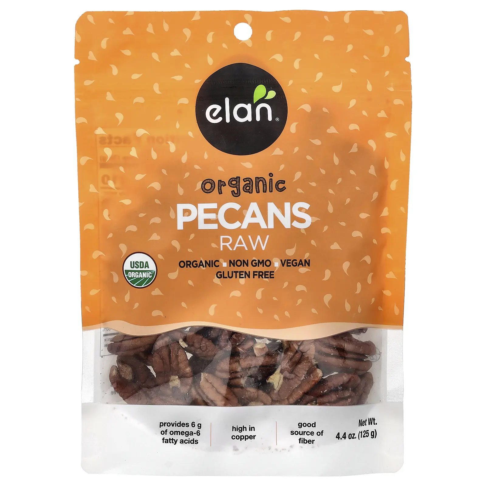 Elan Organic Pecans, Raw , 4.4 oz (125 g) Elan Organic Pecans, Raw , 4.4 oz (125 g)