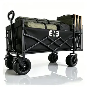 New Portable Camping Cart, All-Terrain Garden Cart, Heavy-Duty Multi-Purpose Cart, Large-Capacity Folding Shopping Cartideal For Camping, Gardening, The Beach, Shopping, And Everyday Outdoor Use