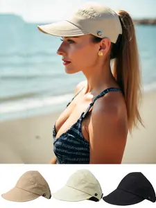 Women's Hollow Top Hat, Outdoor UV Protection, Breathable Running Cap, Prevents Hair Heat and Itching, Essential Outdoor Accessory, Solar Shading Hat