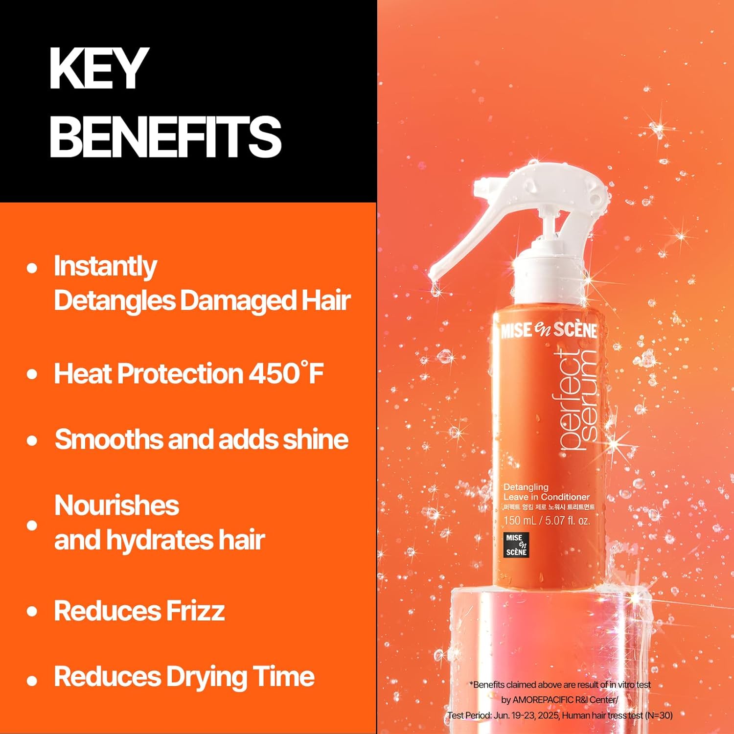 No.1 Hair Serum in Korea for Smooth & Shiny Hair | for Every Hair Type & Concern, Frizz-free, Damage Repair, K-Idol Shine Finish | Mise En Scène | Perfect Serum Collection (7 types)