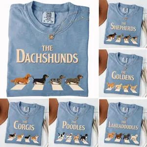 Custom Dog Walking Shirt, 50+ Dog Breeds Tee, Corgi Dachshund German Shepherd Golden Retriever Labradoodle Poodle Shirt, Personalized Dog Lover Gift