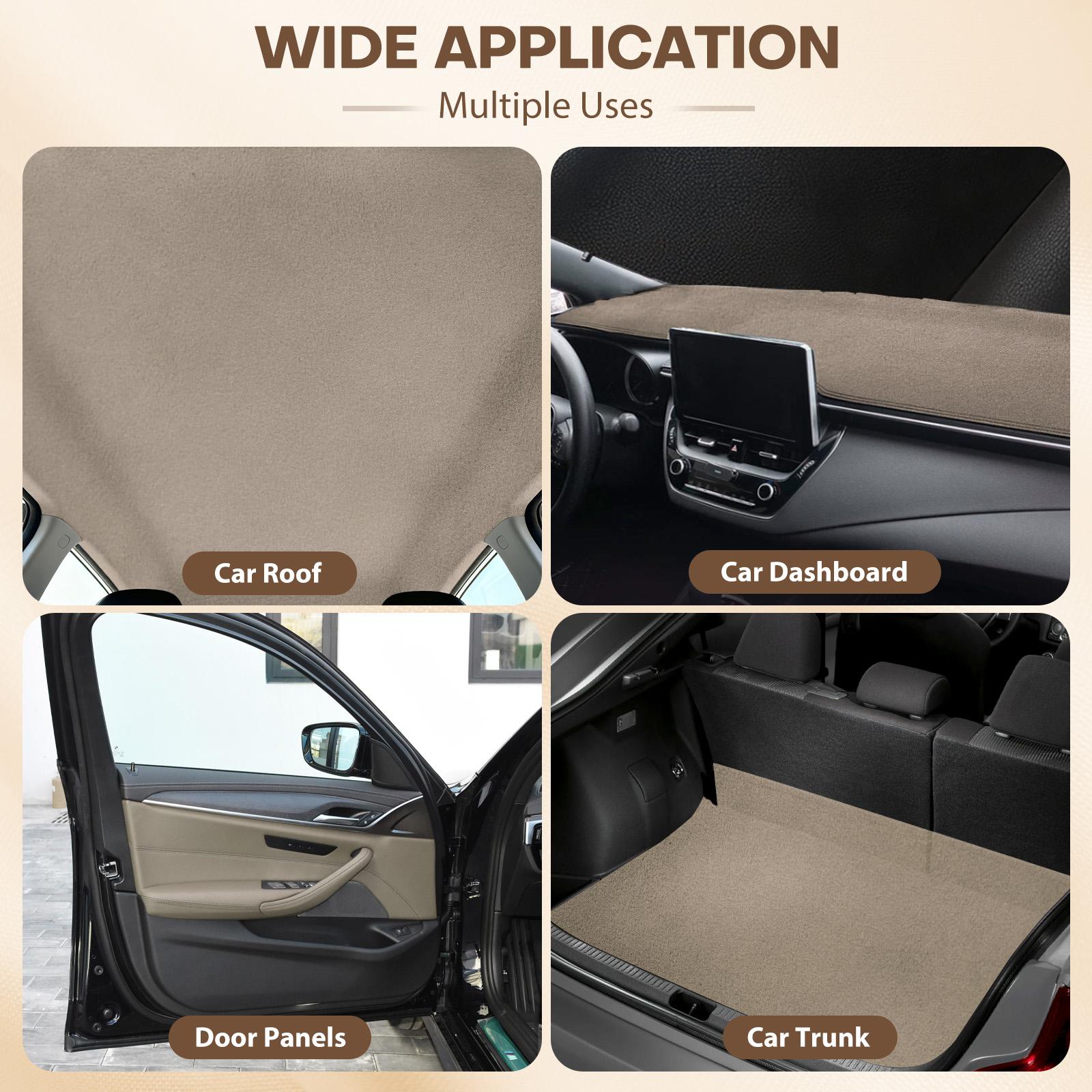 Auto Car Roof Liner Repair Replacement Fabric Suede Headliner 3mm Foam Fabric Upholstery  Boat interior refurbishment Renovation By Yard ceiling with Backing synthetic
