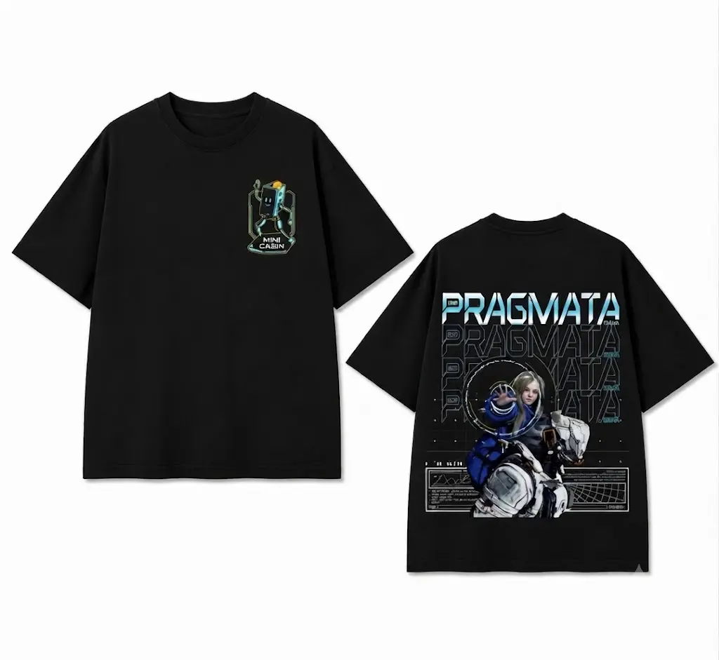 Pragmata Sci-Fi Game Anime T-Shirt - Capcom Graphic Oversized Streetwear Tee