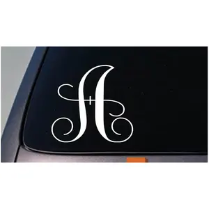 LETTER A 6" monogram sticker decal truck car window teach craft initials *D772*