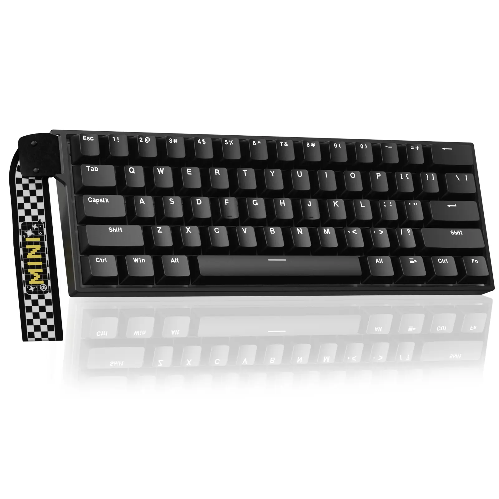 AULA MINI60 HE Wireless Hall Effect Mechanical Gaming Keyboard, 60 Percent Magnetic Switch Keyboard for FPS and Esports, Tri Mode Bluetooth/2.4G/USB-C, Rapid Trigger 8000Hz Polling Rate, Hot Swappable Black Non Backlit Keyboard