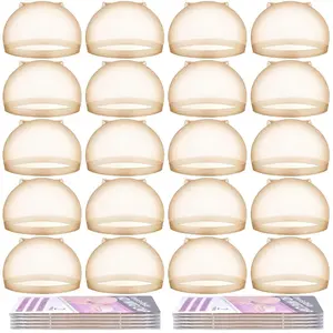 Skinlike Real HD Wig Cap for Women 20 Pieces Invisible and Sheer Breathable Ultra-thin Stretchy Stocking Caps for Lace Front Wigs All Summer Sweat-Proof Comfortable Secure Fit One Size Fits No Slip Daily Wear Beginner Friendly