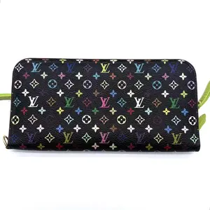 Pre-owned Louis Vuitton coated canvas Small Leather Goods Multicolor Wallet Monogram