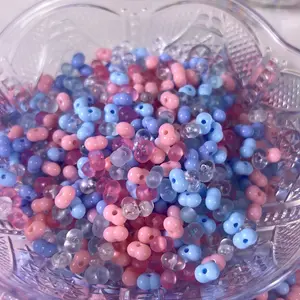 Peanut Bead Mix 8mm - Assorted Colors for Crafting and Decoration - 380-400 Beads per Pack with 1mm Center Hole