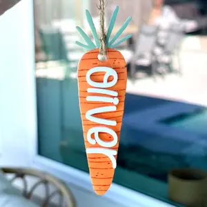 Personalized Acrylic Easter Baskets Tag Custom Easter Tag Easter Basket Name Tags Bunny Basket Name Tags Easter Baskets Decoration for Boys Girls