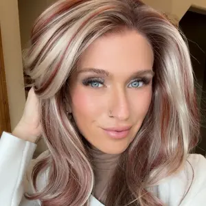 IMstyle Melissa Cinnamon Spice with Rooting Body Wavy Glueless Pre-plucked Natural Hairline 13*4 Lace Front Synthetic Wigs