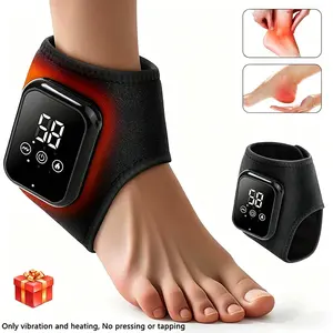 Electric Foot Ankle Massager, 3 Heat Levels, 3 Vibration Modes, Smart Timer, Heated Wrap, Relaxing Foot Care, Ideal for Home, Office, Travel