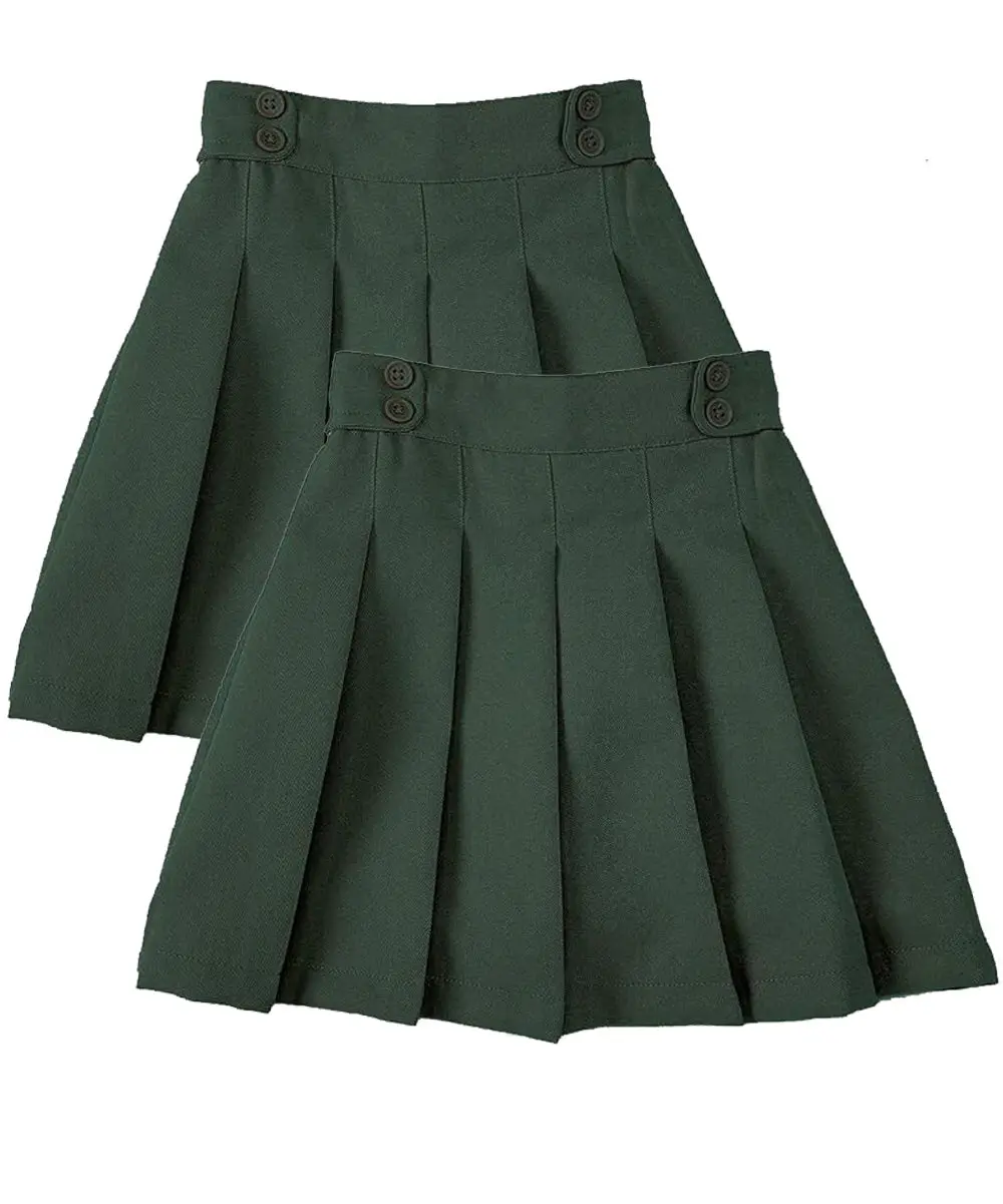 Girl's Khaki, Navy, Black, Hunter Green Uniform Skirts Scooter 4/5-16 2 Pack