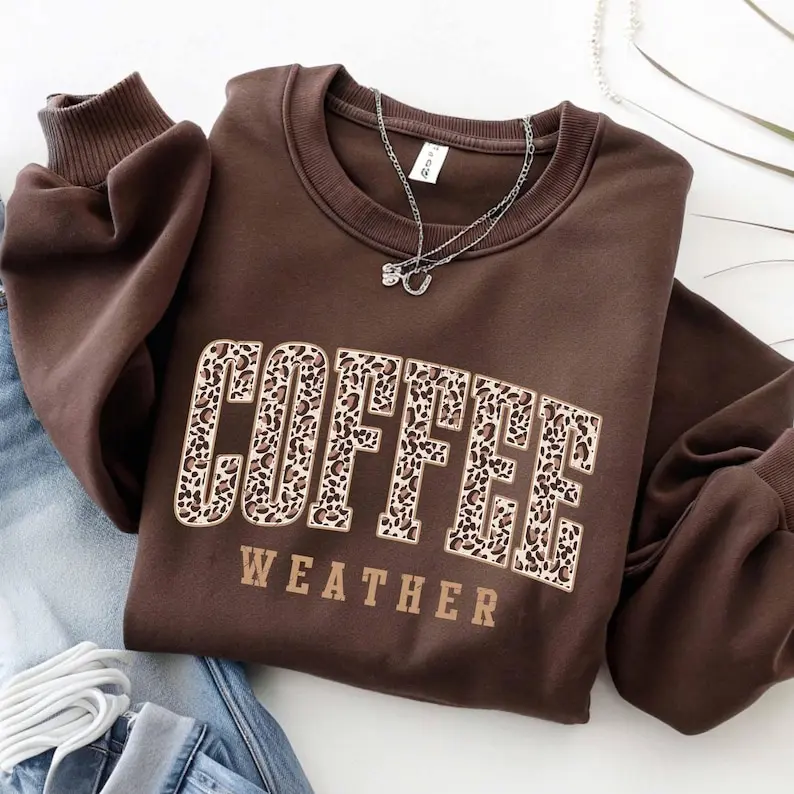 Retro Coffee Weather Sweatshirt, Fall Coffee Lover
