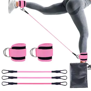 Unisex Ankle Resistance Bands with Cuffs, Adjustable Ankle Weights Fitness Band Set, Workout Sets for Men & Women, Resistance Bands for Working Out, Exercise Band for Leg Booty, Home Gym Workout Equipment