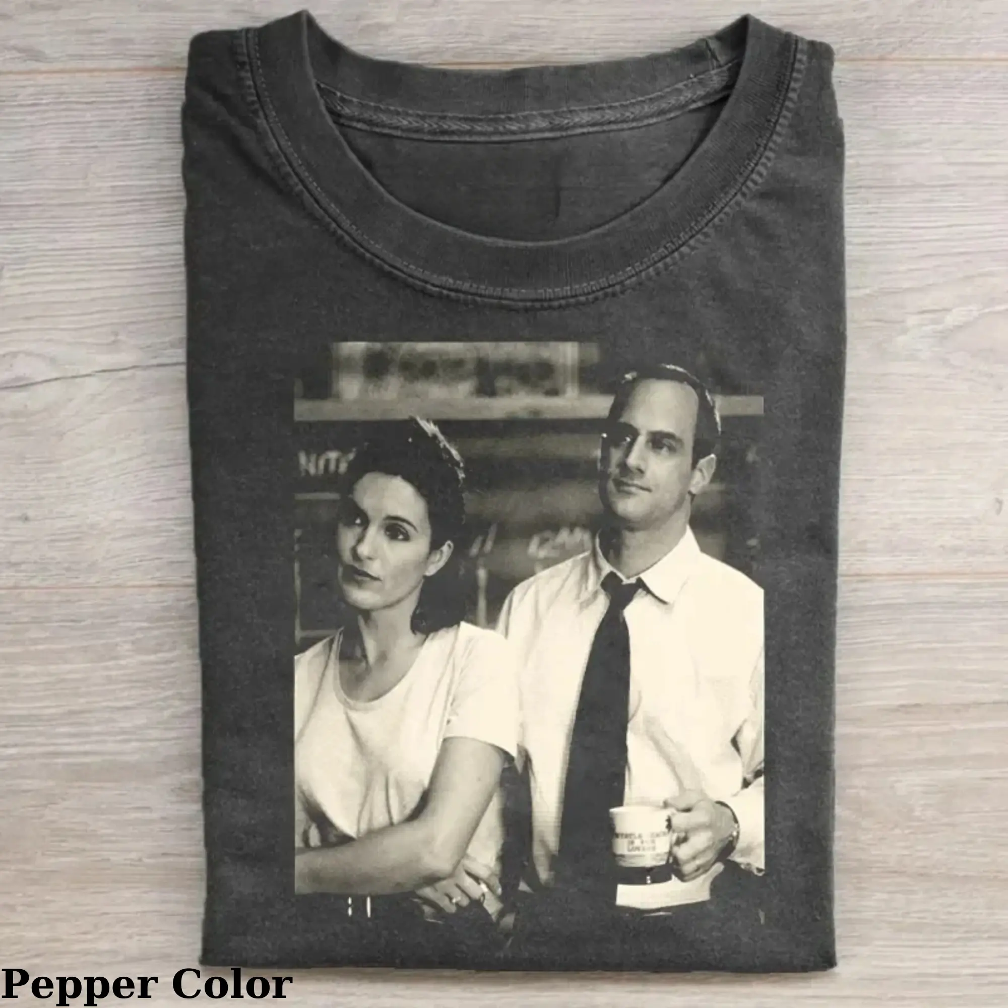 Gildan Men's Casual Short-Sleeve Crew Neck Graphic T-Shirt - Retro Law & Order SVU Elliot & Olivia 90s Vibe Fan Gift, Cotton, Fitted, Lightweight, Streetwear, Affordable, All-Season, Machine/Cold Washable, Expandable, Custom-Made Cute Tee, Tops