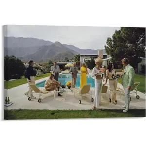 Slim Aarons Aesthetic Photography Art Poster (3) Canvas Print Wall Art Decoration Living Room Office Bedroom Aesthetic 18x12inch(45x30cm) Frame-style Artwork Ornaments
