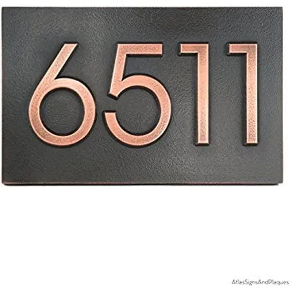 Special Lite Products MP-454-MOC Rectangular Leather Side-Mounting Address Plaque Kit, Mocha Home Decor Sign for Classic Curbside Mailboxes