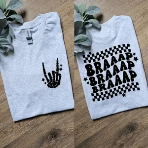 cute motocross braaap retro dirt bike tee