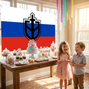 Russian Army Flags European Simple Design Horizontal Banner | High-Density Knitted Polyester Fabric | All-Weather Durable for Indoor & Outdoor | Vivid Color Fastness