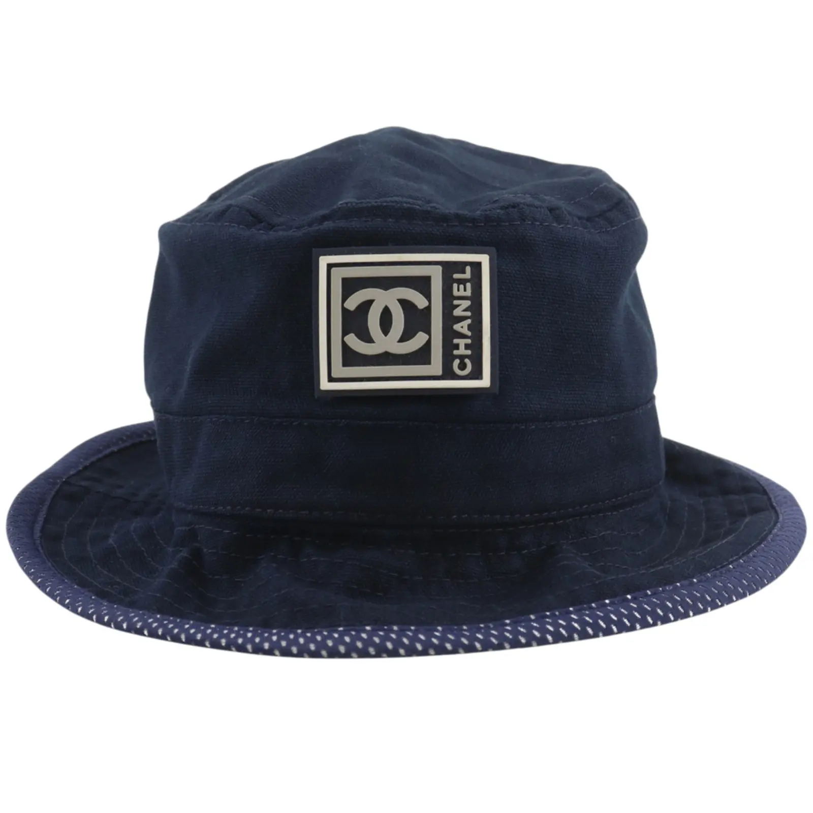 Pre-owned CHANEL Cotton Small Leather Goods Sport Line Hat