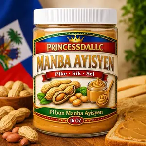 Traditional 100% Natural Flavor Peanut Butter, Manba Ayisyen Dous Pike Nut Butter