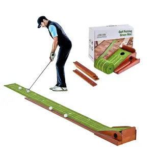 Golf Putting Mat Indoor Practice Green For Home Use, Putting Green Mat, Training Aid For Short Putts, Realistic Turf Surface, Ball Roll, Auto Ball Return, Easy Setup For Home Offices And Recreational Use