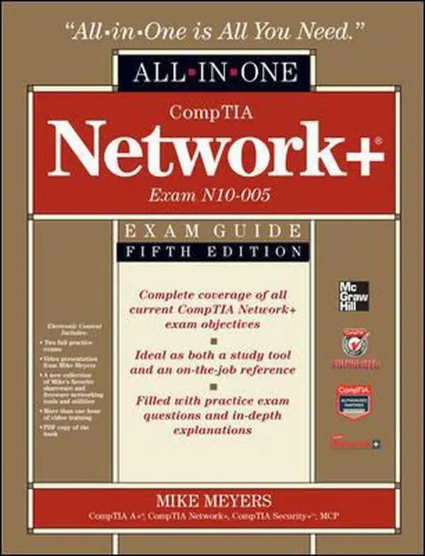 USED Book - Comptia Network+ Certification All-In-One Exam Guide, 5th Edition (Exam N10-005) by Michael Meyers (Hardcover) - english