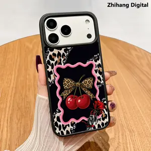 Premium Magnetic Phone Cases for iPhone 17 Pro Max Air 16 Plus 15 14 13 12 11 Cool Rose Leopard Print Cherries Pattern 2k cased MagSafe Ready, Anti-Fall, Springtok and Ultra-Thin Design |   Perfect for Everyday Use Screen Protector Resistance