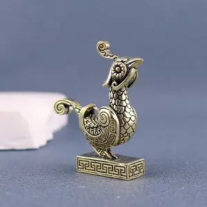 Vintage Copper Bird Ornament, Sunbird Copper Figurine, Chinese Style Traditional Bronze Sparrow Decor, Home Small Craft Decoration, Desktop Miniature, Statue