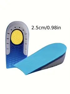Invisible Height Boost Heel Lifts, TPE Breathable Shock Absorbing Half Insoles for Men Women, 2 Pairs/3 Pairs Multiple Heights Available
