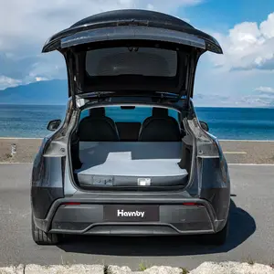 HAVNBY CloudCore Hybrid Foam Car Mattress for Tesla Model Y/S/3/X, Portable Camping Bed with Battery-Powered Filling Pump, Deflates in 85 Seconds