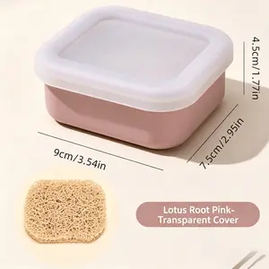 Silicone Soap Dish with Drain Mat, Food Grade Leak-Proof Travel Soap Holder, Portable Sealed Soap Box for Bathroom, Gym, Outdoor Use