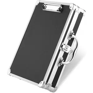 Key Lock Clipboard Storage Box, Heavy Duty Clipboard with Storage, Metal Locking Storage Clipboard with Handle, Lock Box Maximum Security - Holds Letter Size Paper, 12.6 x 9.6 inch