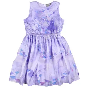 Disney Frozen 2 Girls Elsa and Anna Lavender Kids Sleeveless Dress